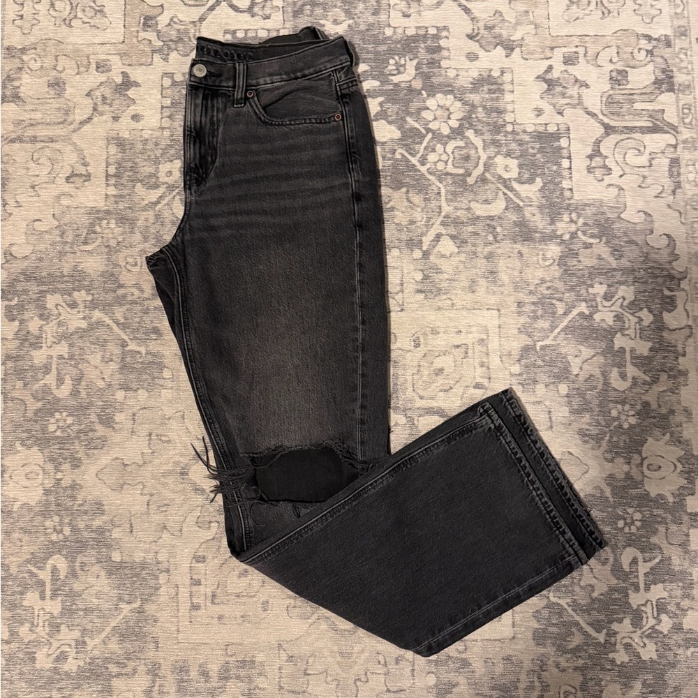 American Eagle Outfitters Black Distressed Bootcut Jeans – Size 4